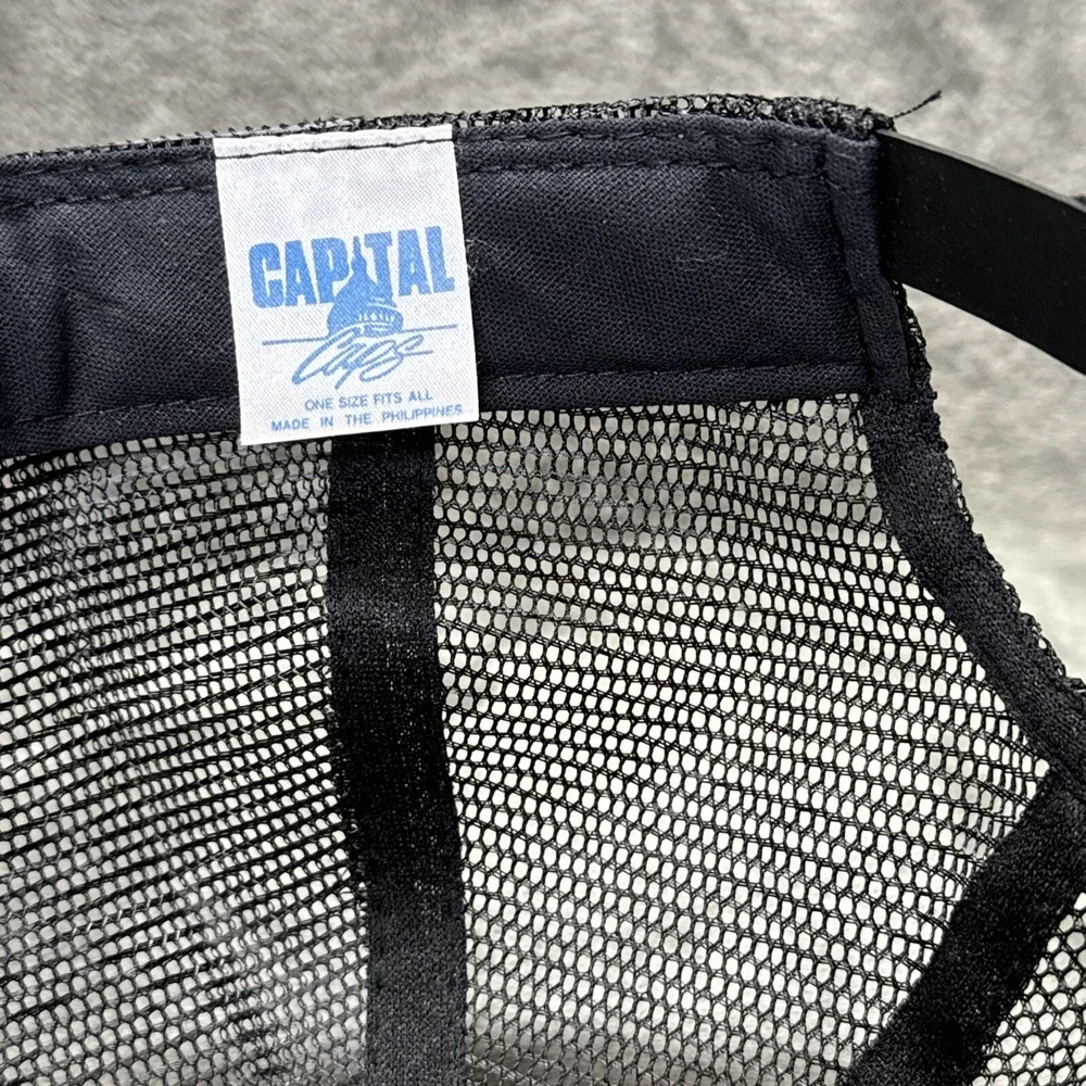 Vintage Trucker Mesh Hat Jenkins Chrysler Black Capital‎ Caps Snap Back